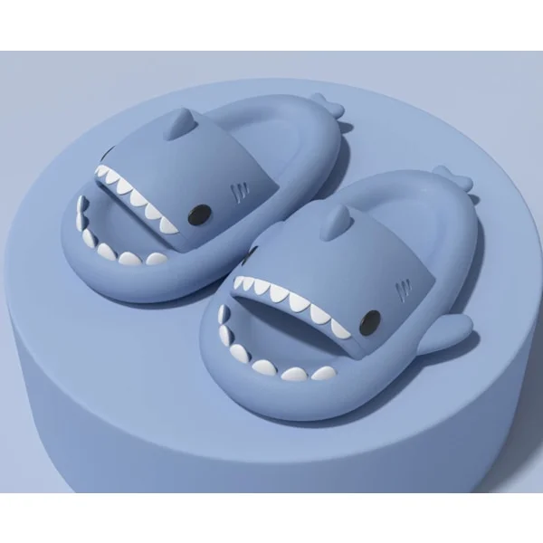 Haj Tofflor Badtofflor EVA Shark Tofflor Barn Dam Herr Mjuka Foppatofflor Sandaler Innetofflor