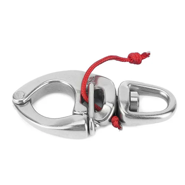 Quick Release Hook with Eye for Boat, 316 Stainless Steel, 360 Degree Rotation, High Hardness for Yacht / Truck / Car / Apartment / RV