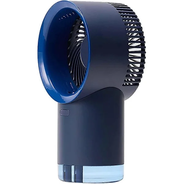 Skrivbords Mini Spray Mist Golvfläkt Med Sub-laddning, 3-hastighetsnivåer, Tyst Turbo Portabel Fläkt, Tyst Bordsvatten Mist Fläkt, Golvfläkt - blå