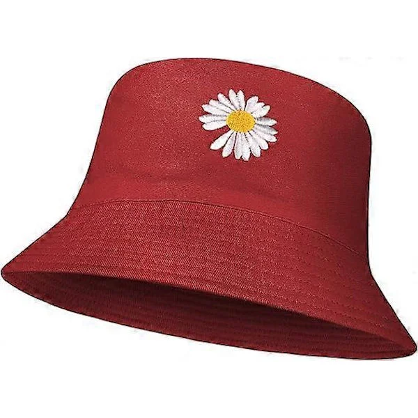 Dame Bucket Hats - Print Bucket Hat Sommer Fiskerhat Bomuld Vendbar Solhat Strandhat til Kvinder Mænd Teenagere