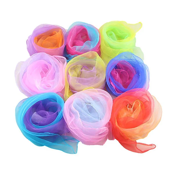 20 st Dans Scarves Jonglering Scarves Scarves Rhythm Band Scarves (slumpmässig färg) Db