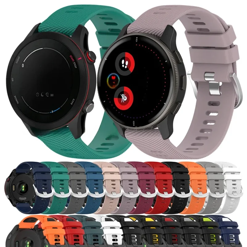 AliExpress - Bracelet de poignet en Silicone pour Garmin Forerunner 255 265 255S 265S 165 55 645 Venu 3 3S 2 Plus Vivoactive 5, Bracelet de montre 