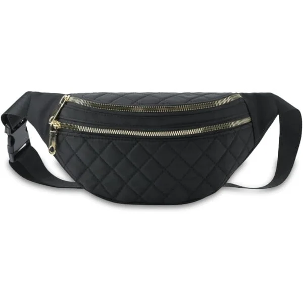 Waist Bag Dame Waist Bag, Mode Waist Bag, Gave til Piger (Sort) Sort