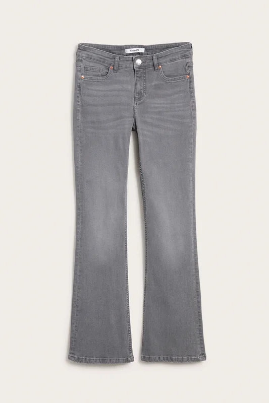 Kappahl | Flare jeans low waist Sølvgrå 38 | Dame