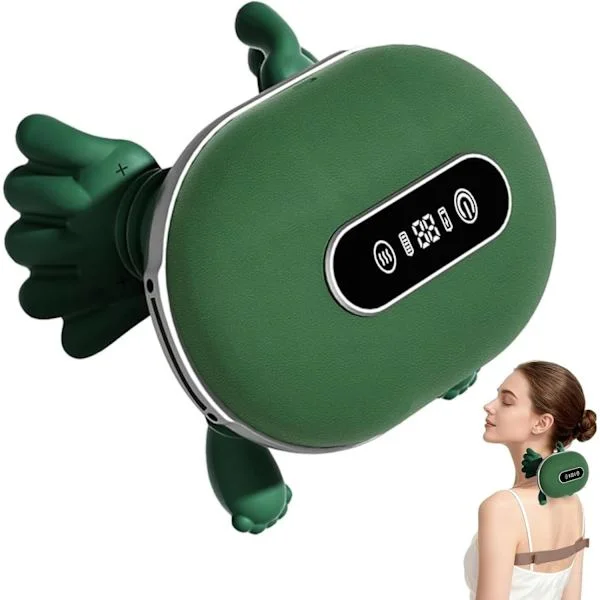 Ny 4D nack- och axelmassager med skärm, djupgående elektrisk massage, uppvärmd bionisk massager