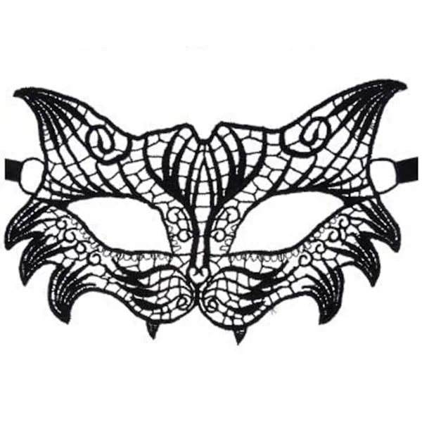 Maskeradmask Ögonmask i Spets - Venetiansk Kattmask Lace