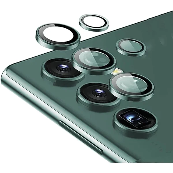 Grön Samsung S22 Ultra Kamera Linsskydd