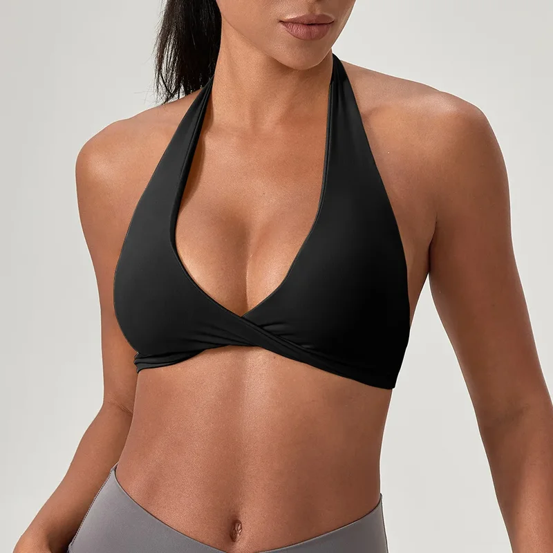 AliExpress - YOGA Naked Feeling gepolsterte Sport-BHs mit Riemchen für Damen – Fitness-Workout-Top, überkreuzter Rücken, Yoga-Sport-BHs, kein 