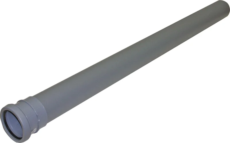 Pipelife 070045 Avloppsrör med 1 muff 75 x 2000 mm, Inomhusavlopp
