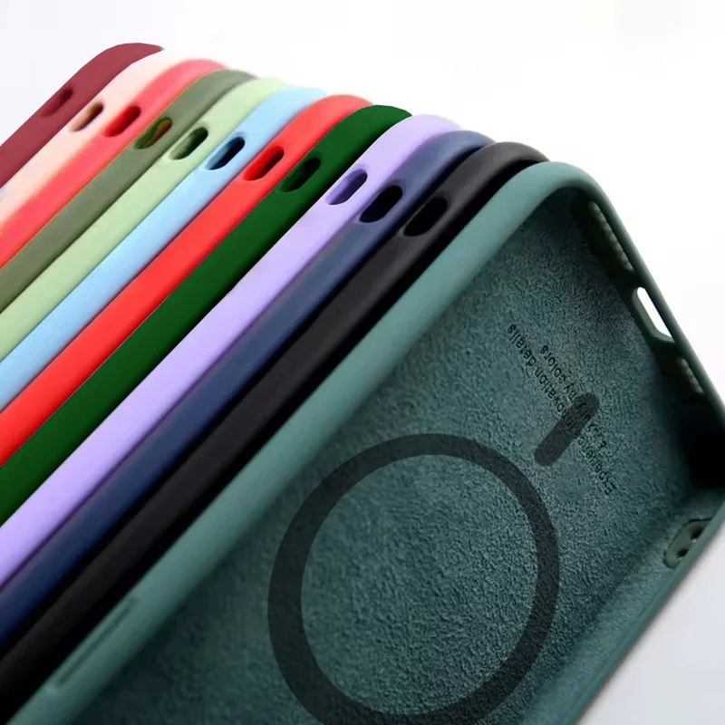 AliExpress - Magnetische Flüssigsilikon Hülle Für Iphone 14 Plus 13 12 Mini 11 Pro Max X Xs Xr Xs Max Apple Magsafe Offizielles Original Magnet Case 