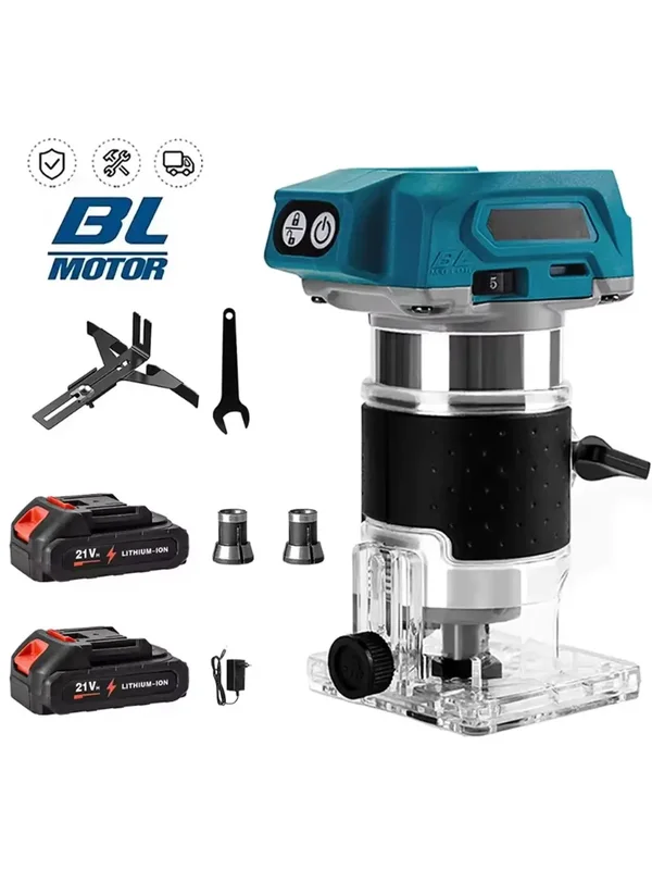 AliExpress - Brushless Wood Router Wood Trimmer Machine Electric Hand Trimmer Carpentry Tool Woodworking Trimming for Makita 18V Battery
