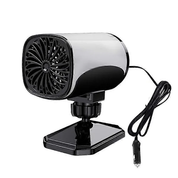 12V Mini Varmeblæser, 120W Energibesparende Varmeblæser, USB Roterbar Elektrisk Varmeblæser med 360 Graders Roterende Beslag (11*10*6cm)