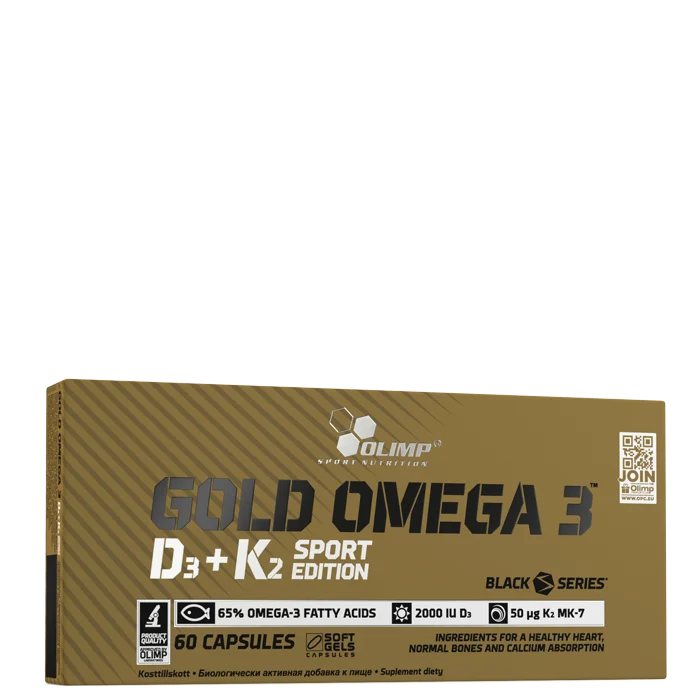 Olimp Sports Nutrition Gold Omega 3 D3+K2 Sport Edition 60 kapslar