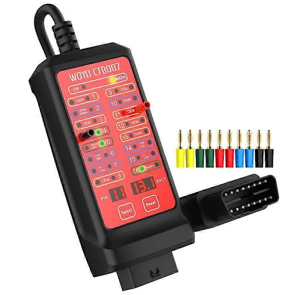 WOYO CTB007 OBD Breakout Box CAN Testboks Bil OBD Breakout Box Diagnoseverktøy OBD2 Tester for 16 P