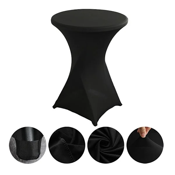 Bistro Table Cover - High Table - Cocktail Decor - Stretch Spandex (Navy Blue) 60cm×110cm
