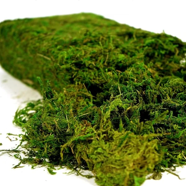 Kunstig Mos, 400g Fake Mos til Håndværk, Falsk Mos til Potteplanter (Frisk Grøn)
