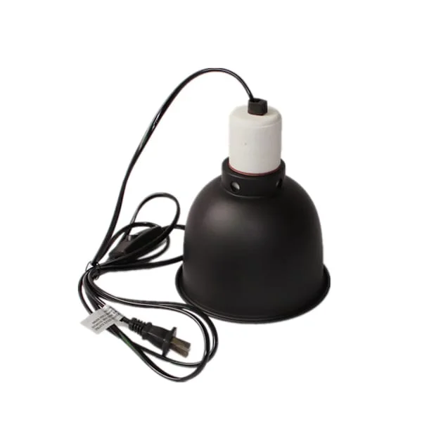[RM] 5,5-inch Reptile Lamp with Heating Function, UVB Lamp with Black Lampshade, 1.8-meter Cord with Switch, Multifunctional Clips