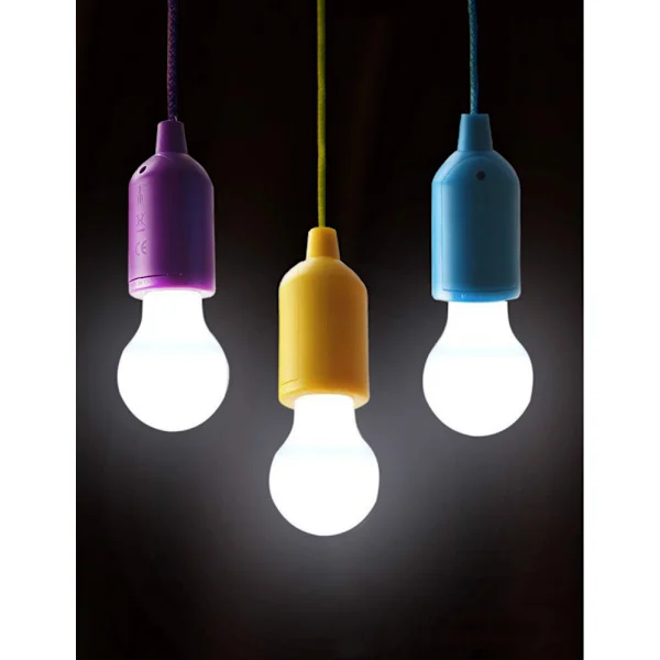 3 LED Bærbare Snorelamper Retro Spotlights Telt Camping Snorelampe