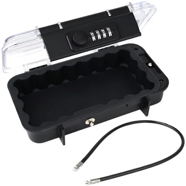 Reisesikker - Med 54 cm avtakbar kabel - Trygg - Kombinasjonslås - Trygg - Strandsikker - Bærbar Safe - Mini Safe - Trygg - Med Kombinasjonslås -