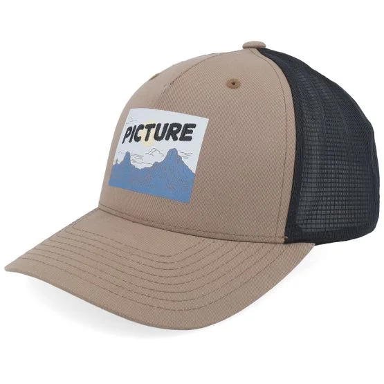 Picture - Beige trucker Caps - Kuldo Shitake Beige/Black Trucker @ Hatstore