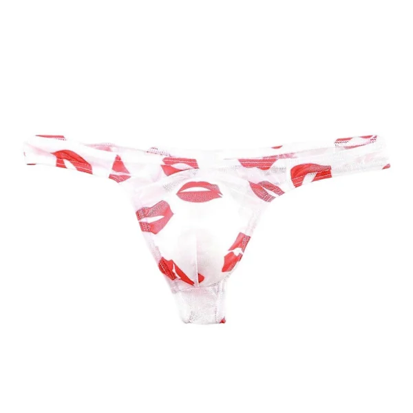 Miesten stringit alushousut mukavat matala vyötärö läpinäkyvä G-string M