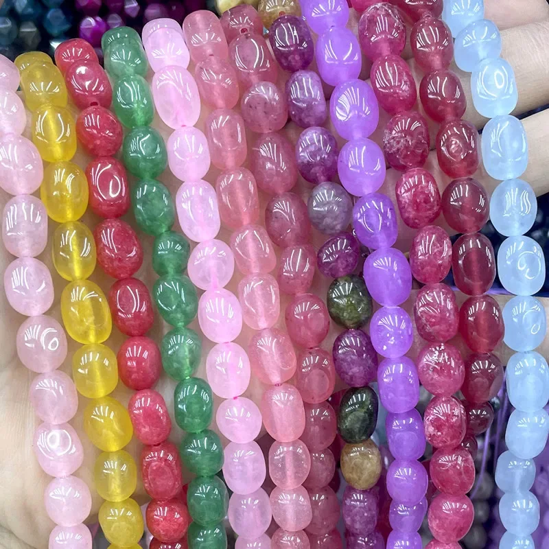 AliExpress - 8X11MM Natuursteen Toermalijn Aquamarijn Chalcedoon Losse Spacer Jades Kralen voor Sieraden Maken Diy Armband Accessoires