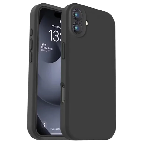 iPhone 16 Plus Matt Svart Skal - Extra Kamera Skydd