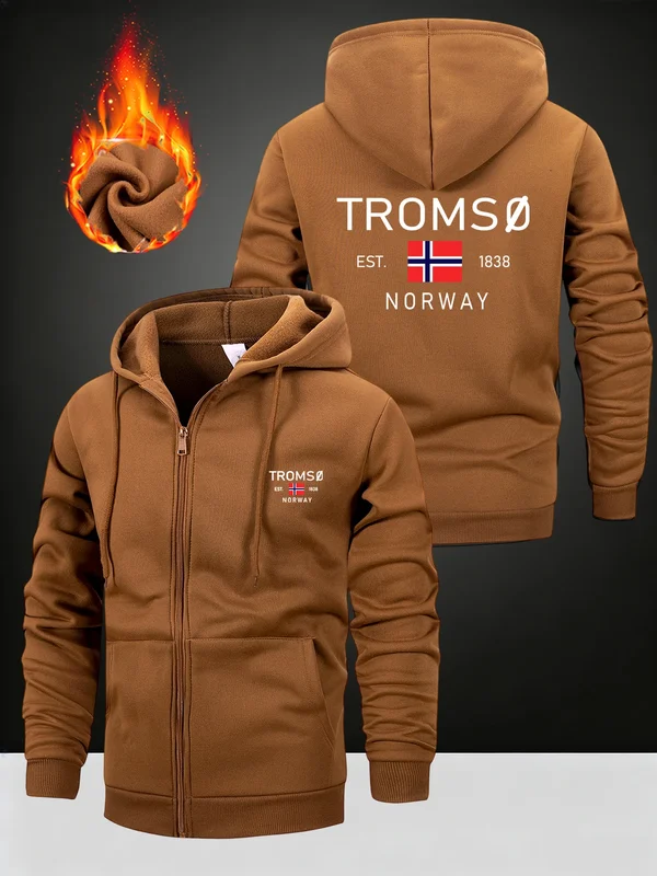 AliExpress - NORWAY Bedruckte Herren-Kapuzenpullover, langärmeliges Sweatshirt, Reißverschluss-Design, Kapuzenmantel für Herren, Kleidung, 