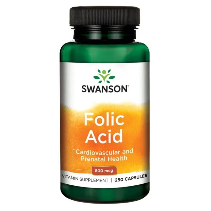 Folsyre 800 mcg vitamin B9 – 250 veganske kapsler