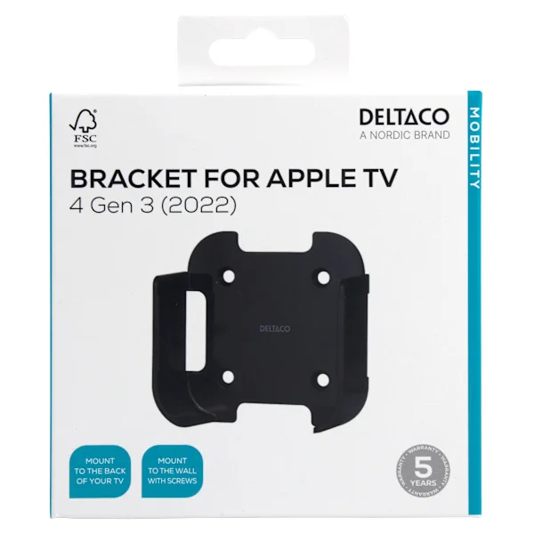 Vægbeslag til 4K Gen 3 Apple TV, sort
