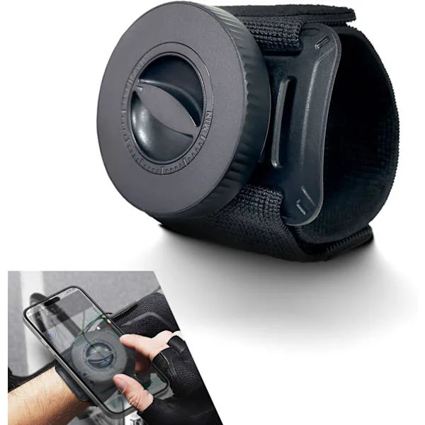 Magnetisk Håndleds Telefonholder til Løb, Justerbar Sports Armbånd Mobiltelefonholder, Håndfri Telefon Tilbehørsholder, til Cykling Gåture