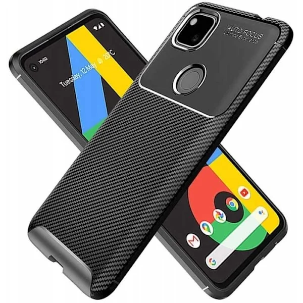 Google Pixel 4a 4G/LTE Stöttåligt Slimmat Skal FullCarbon V4