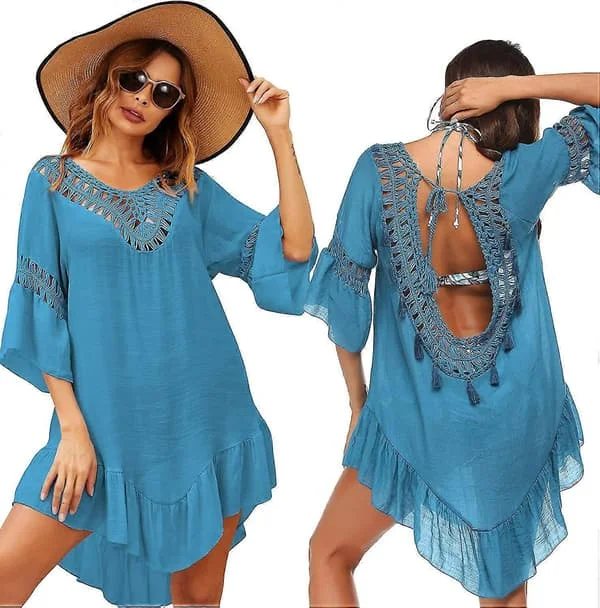 Badedragt Cover Up Dame Badedragt Kjole Plus Size Sexet Bikini Strand Tunika Top Sommer