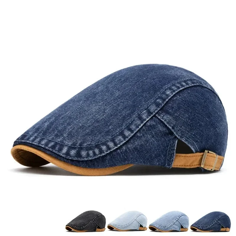 AliExpress - 2025 Vier Seizoenen Katoen Effen Krantenjongenspetten Mannen Platte Pet Vrouwen Schilder Baret Hoeden 18