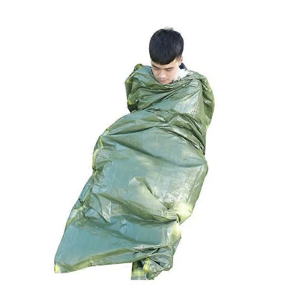 Utomhus PE första hjälpen sovsäck katastrofhjälp köldisolering värmeisolering nödsovsäck - Använd som Emergency Bivy Sack, Survival Sle
