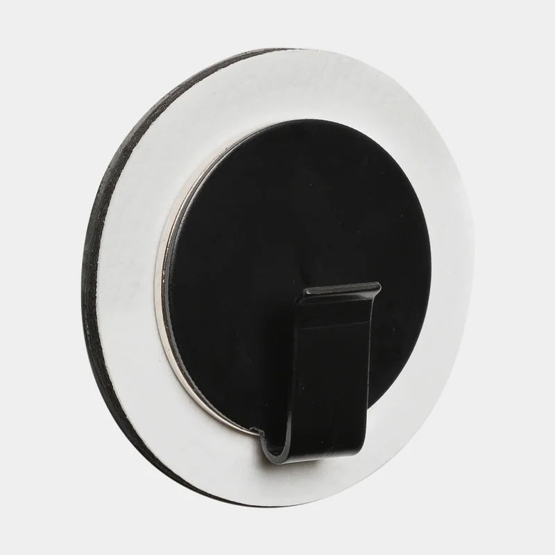 Magnetic Hook Silwy Magnetic Hook Clever, black + white self-adhesive magnetic plate Ø6.5 cm