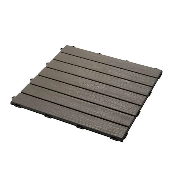 Smoby - Set med 6 plattor - Husgolv - Anti-UV - 45x45cm - Träeffekt - 100 % återvunnen plast - Tillverkad i Frankrike