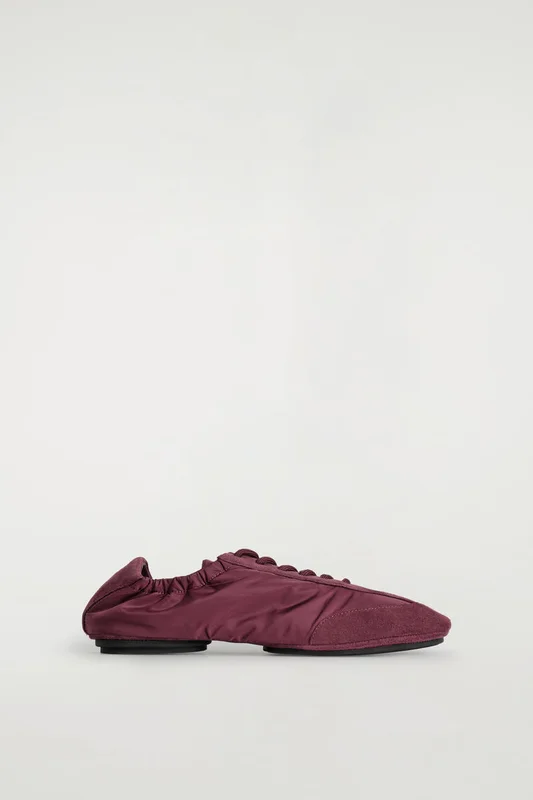 COS Women's Suede Ballet Trainers in Red