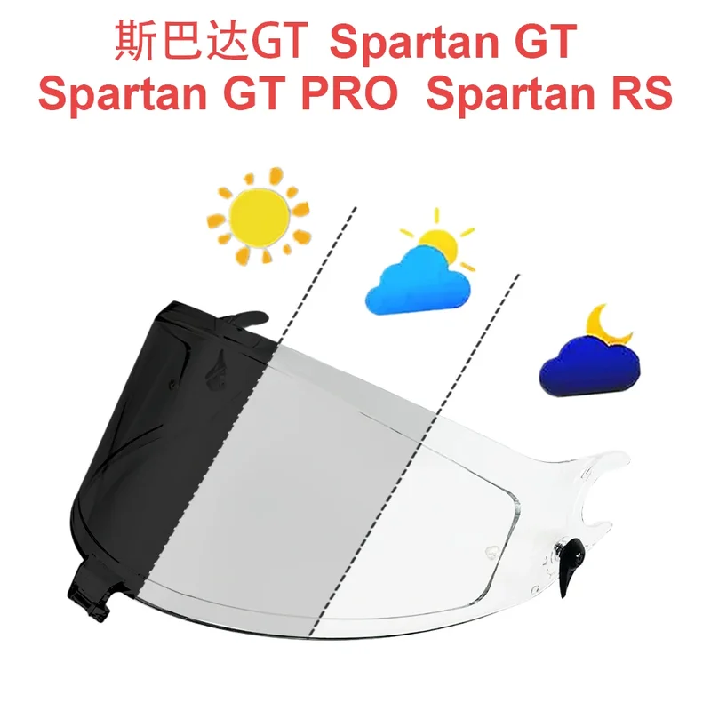 AliExpress - Photochrome Linse für SHARK Spartan GT Spartan GT PRO Spartan RS Helm Visierlinse Visière Moto Gesichtsschutz Ersatz UV-Schnitt