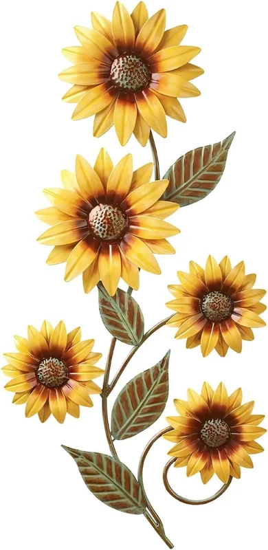Metal Flower Wall Decor, Sunflower Outdoor Garden Wall Decor, For Indoor or Outdoor Use
