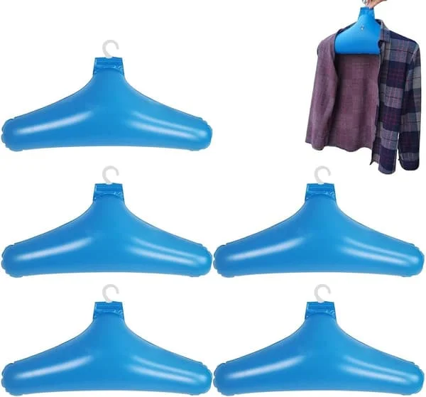 Inflatable - clothes hanger - 5 - pieces - hanger - travel hangers - inflatable - foldable - space-saving - with - travel - camping
