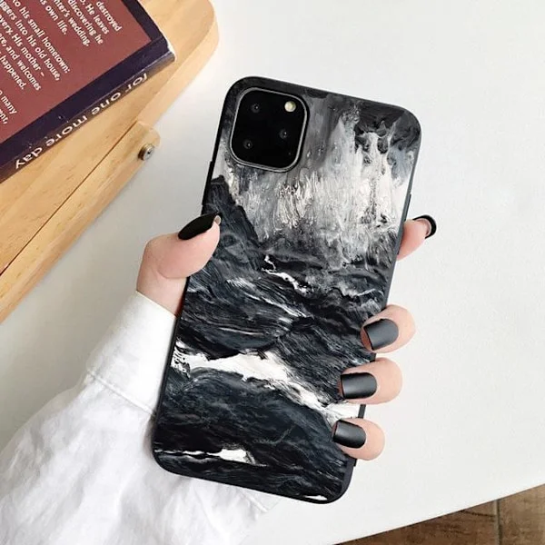 iPhone 12 & 13 Pro Max Mini kuori marmorikivi vesiväri vettä