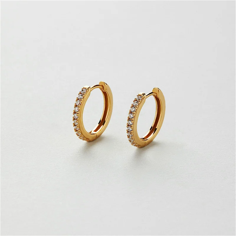Lou Hoops - Örhängen (S) - 18K Guldpläterat Sterling Silver - Safira