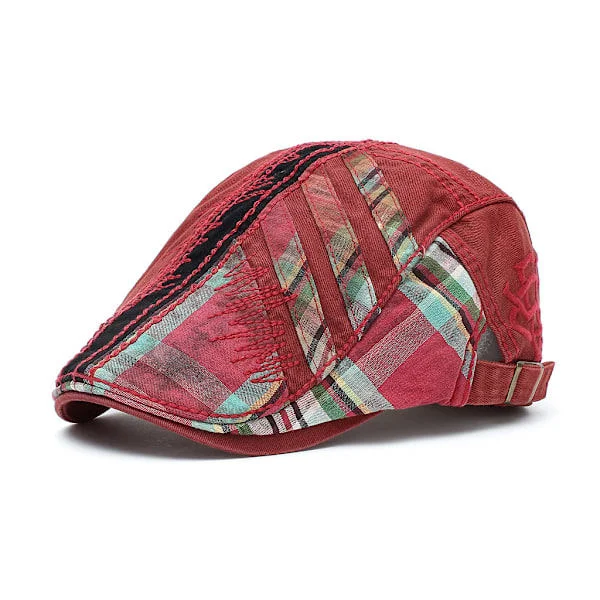 Herr Flat Cap Ivy Tweed Flat Cap Vintage Stil Justerbar Newsboy Hatt Oregelbunden Färg Körkepsar för Män