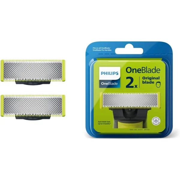 New! High-Quality Philips OneBlade Replacement Blades 2-Pack – Compatible with All OneBlade Handles (Model QP220/50) 2 pcs