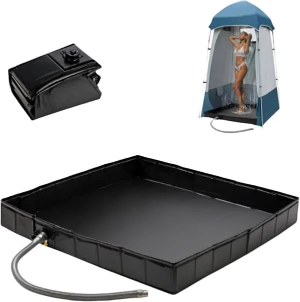 Portable Folding Camping Shower Base for Outdoor Shower, Shower Tent, Camping, RV, Pet Bath_tfrf