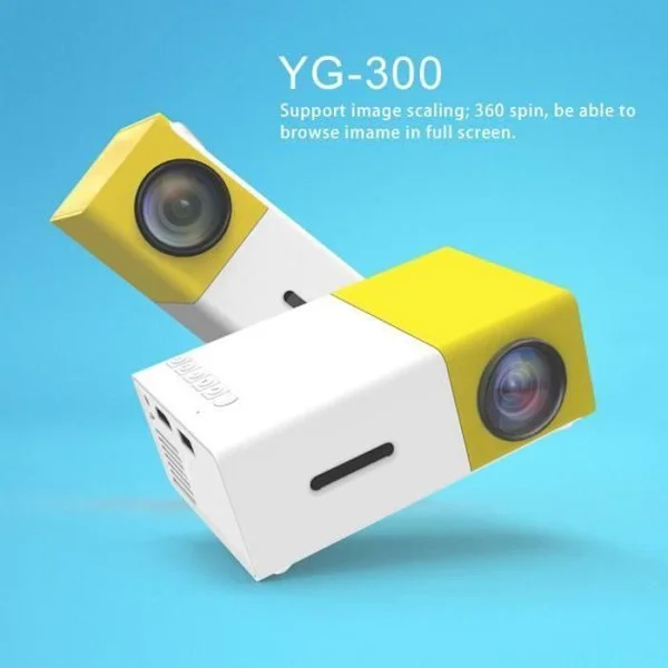 KING YG300 Miniprojektor Full HD1080P Hemmabio LED-projektor Gul EU-kontakt