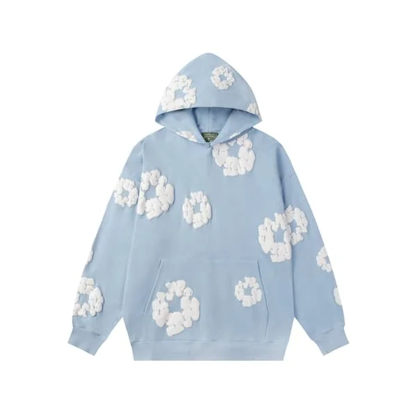 Denim Tears Hoodies Vintage Tryckt Hoodie Sweatshirt Casual Oversized Långärmad Streetwear Hooded Pullover