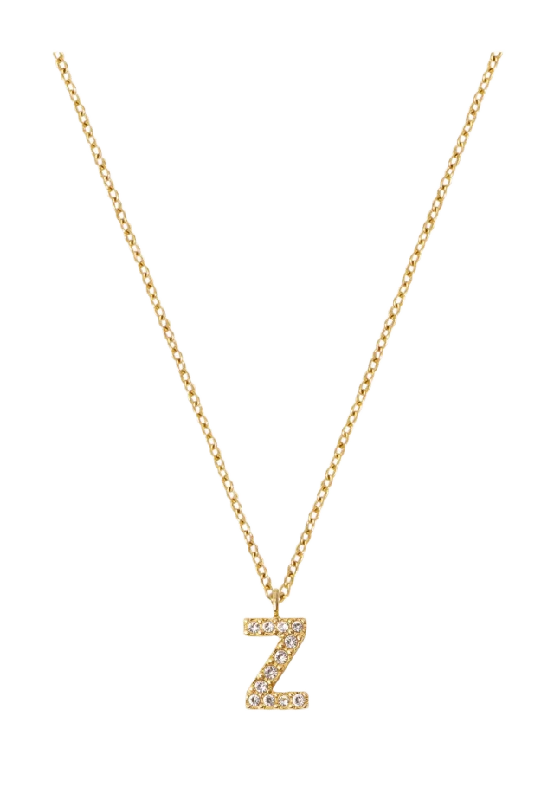 Mockberg Petite Stone Letter Z Gold Necklace Smycken & klockor Dam Guld ONESIZE