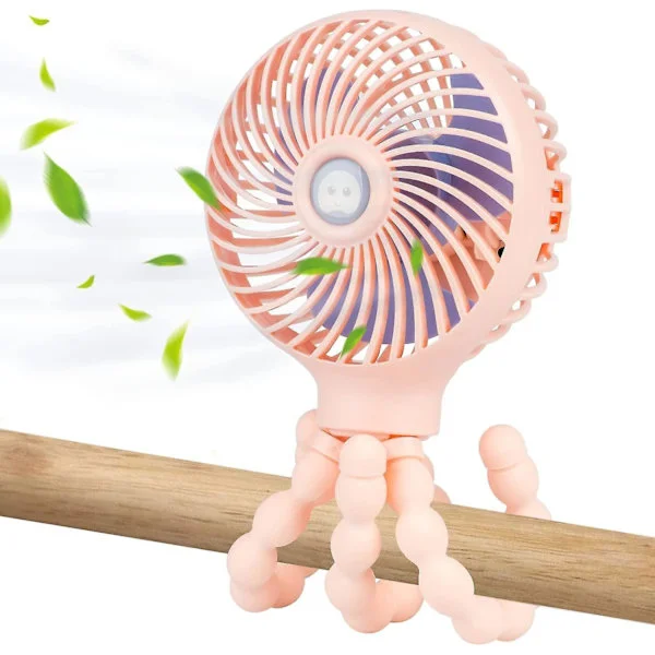 Mini Baby Stroller Fan, Handheld Personal Portable Clip On Fan With Flexible Tripod For Stroller Bike Desk Treadmill Crib Car Seat Outdoor Cam